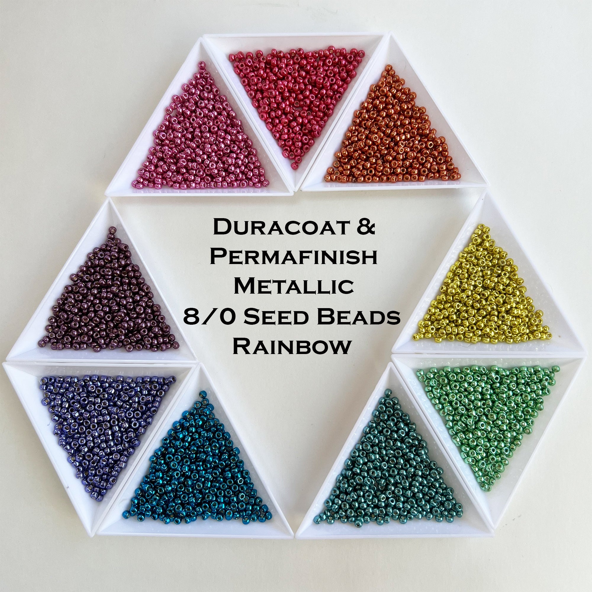 Metallic Rainbow Seed Bead Sampler Set size 8/0 – Bead Me A Story